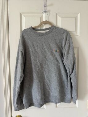 Golf Wang Grey Crewneck Sweatshirt with Multicolor Logo